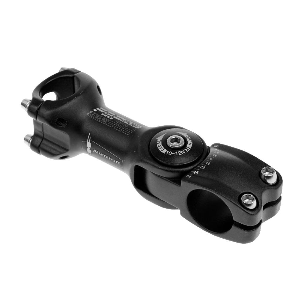 25.4mm Handlebar Stem 60 ° Angle Adjustable MTB Bicycle Handlebar Stem -Black