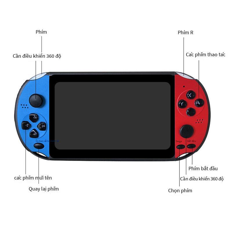 Phong cách thương mại điện tử mới nhất dành riêng cho máy chơi game cầm tay x12 arcade tích hợp trò chơi GBA PSP FC màn hình 5.1 inch một mảnh