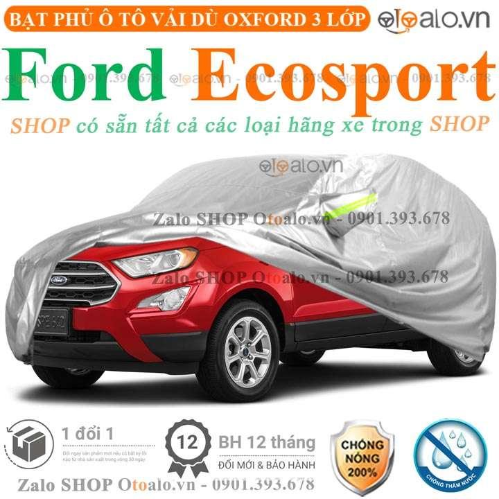 Bạt che phủ xe ô tô Ford Ecosport 3 lớp cao cấp