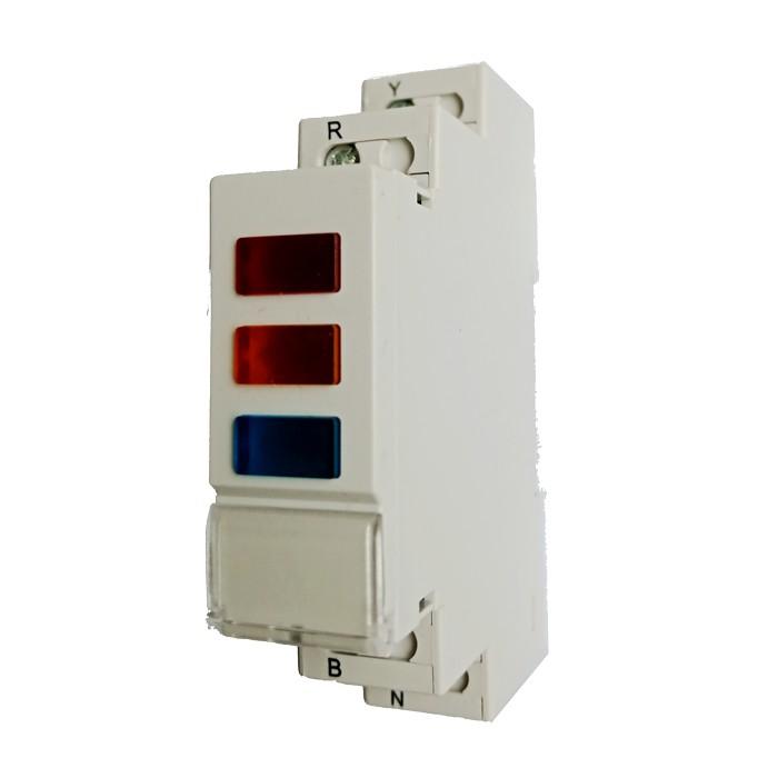 Đèn Led báo 3 pha gắn Din rail