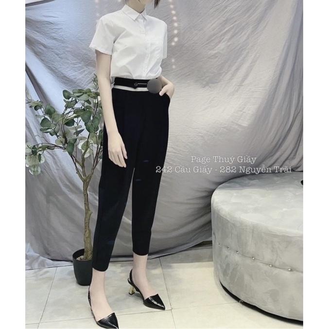Quần baggy umi cạp chữ R phối cúc siêu đẹp