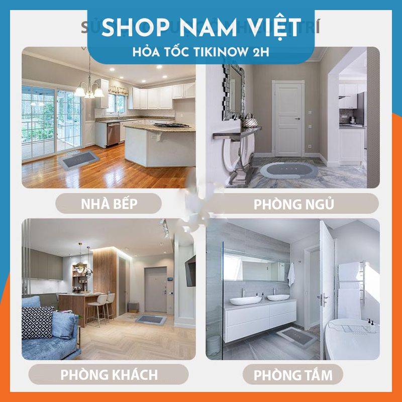 Thảm Nhà Bếp Siêu Thấm Dễ Dàng Vệ Sinh, Thảm Silicon 4 Lớp NAVIVU