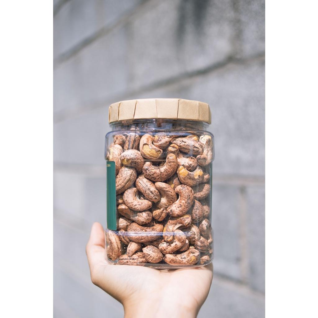 Hộp nắp giấy 500g Nguyên Hạt - Hạt điều Hoàng Linh Linh nhiều size thơm ngon giòn béo, rang mới hàng ngày
