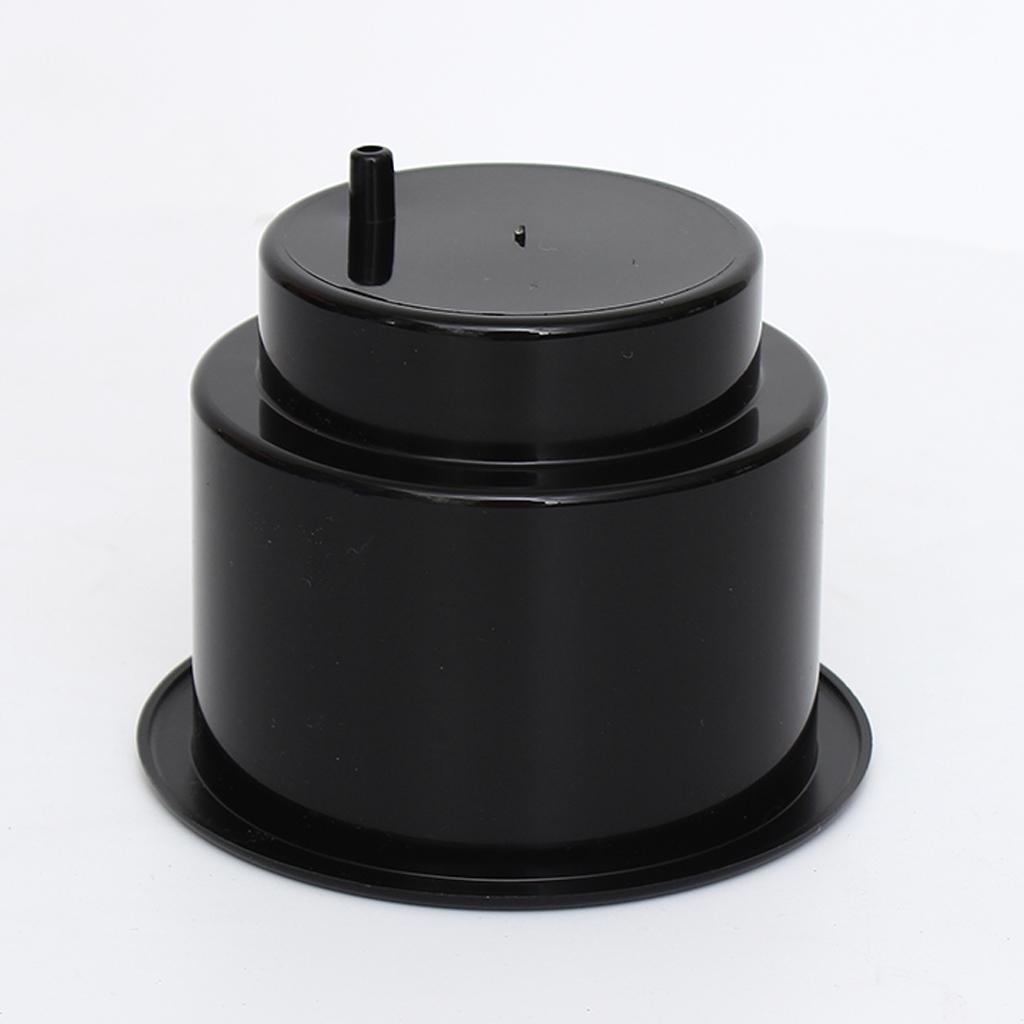 2 Pieces Black Side/Center Hole Recessed Cup Drink Holder for Marine Boat RV