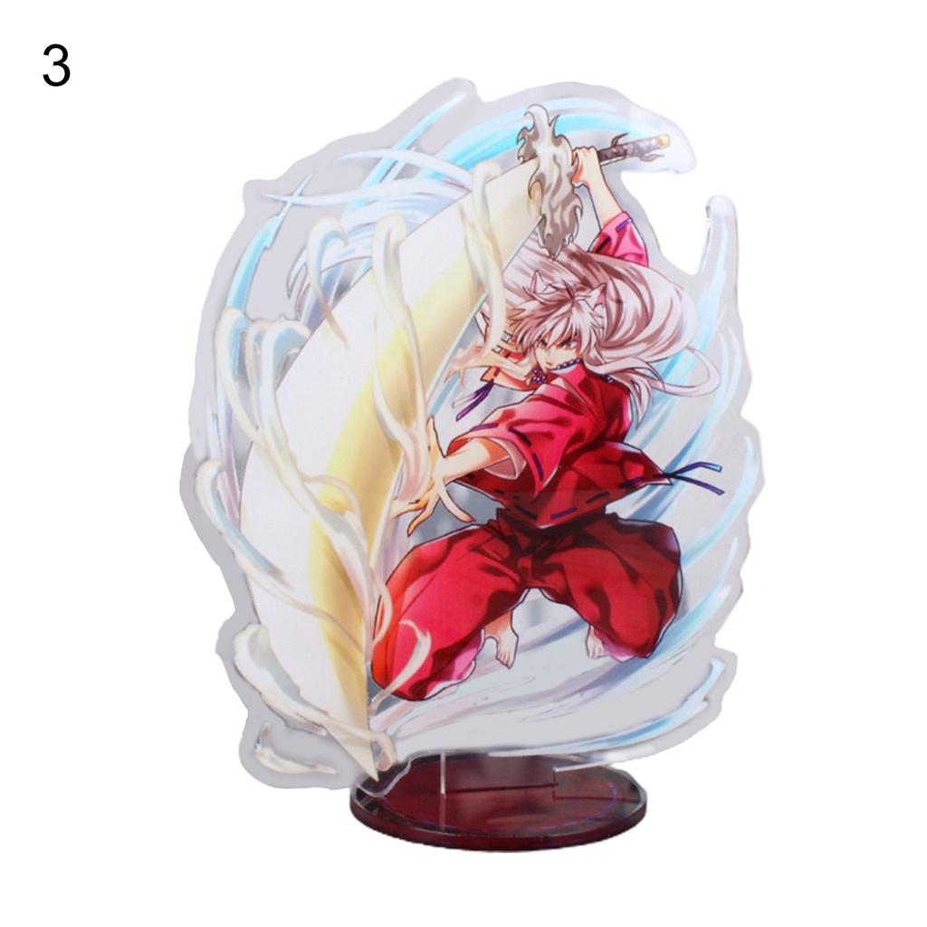 Vibrant Color Desktop Inuyasha Standing Anime Collection Inuyasha Stand Figure Vivid Expression for Decor