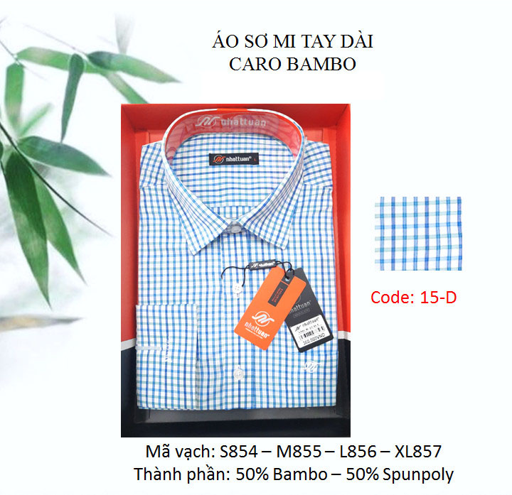 Thời trang nam áo sơ mi tay dài caro bamboo Nhật Tuấn (NATA)