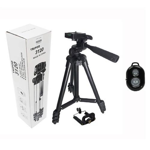 Gậy TRIPOD 3120 ĐEN CỨNG CÁP CHẮC CHẮN HƠN 3110 - TẶNG KÈM REMOTE CHỤP HÌNH