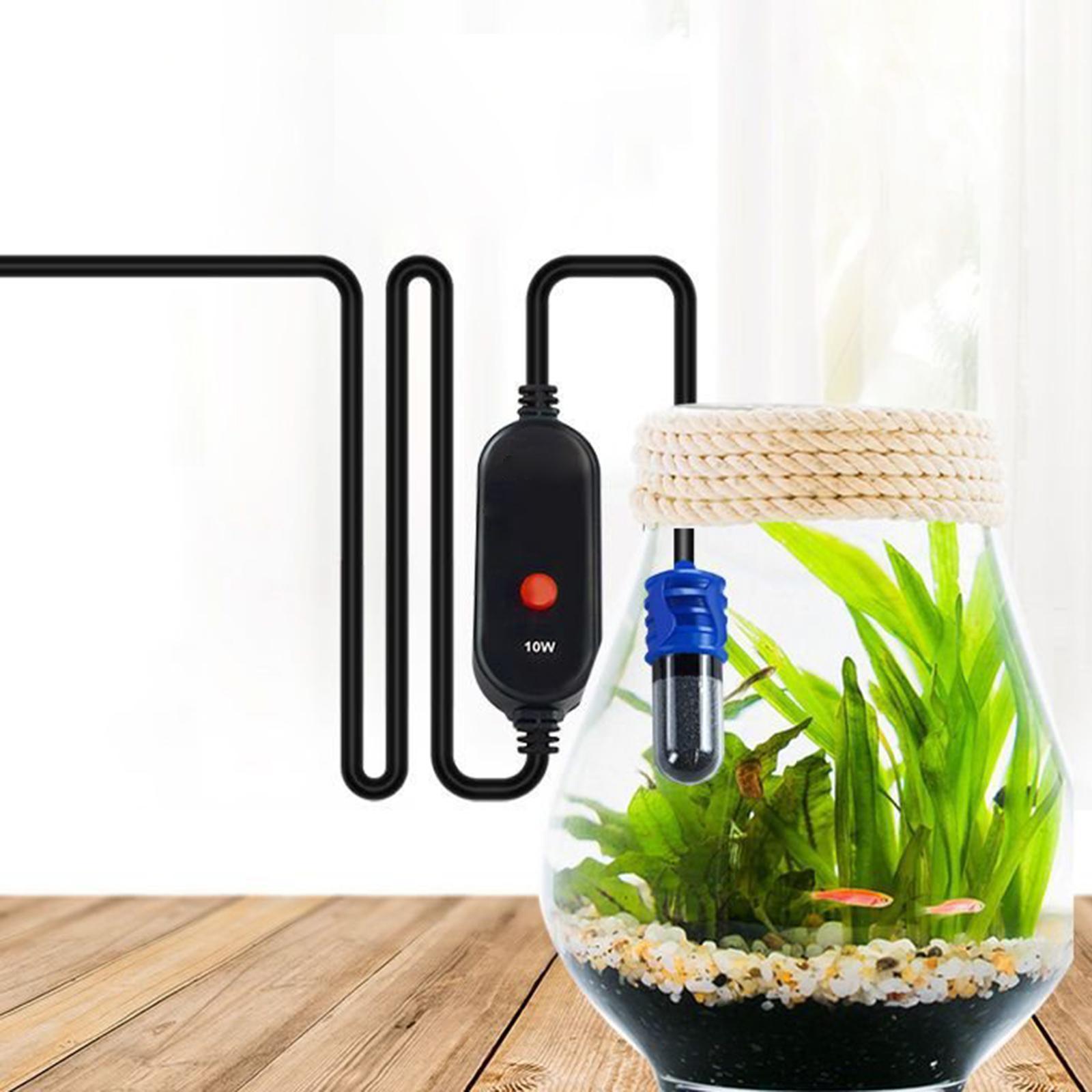 Mini Aquarium Heater Adjustable USB Heating Rod Submersible Thermostat