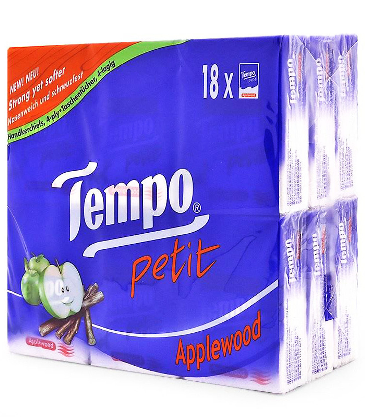 Khăn giấy bỏ túi Tempo Petit hương Gỗ Táo (18 gói)