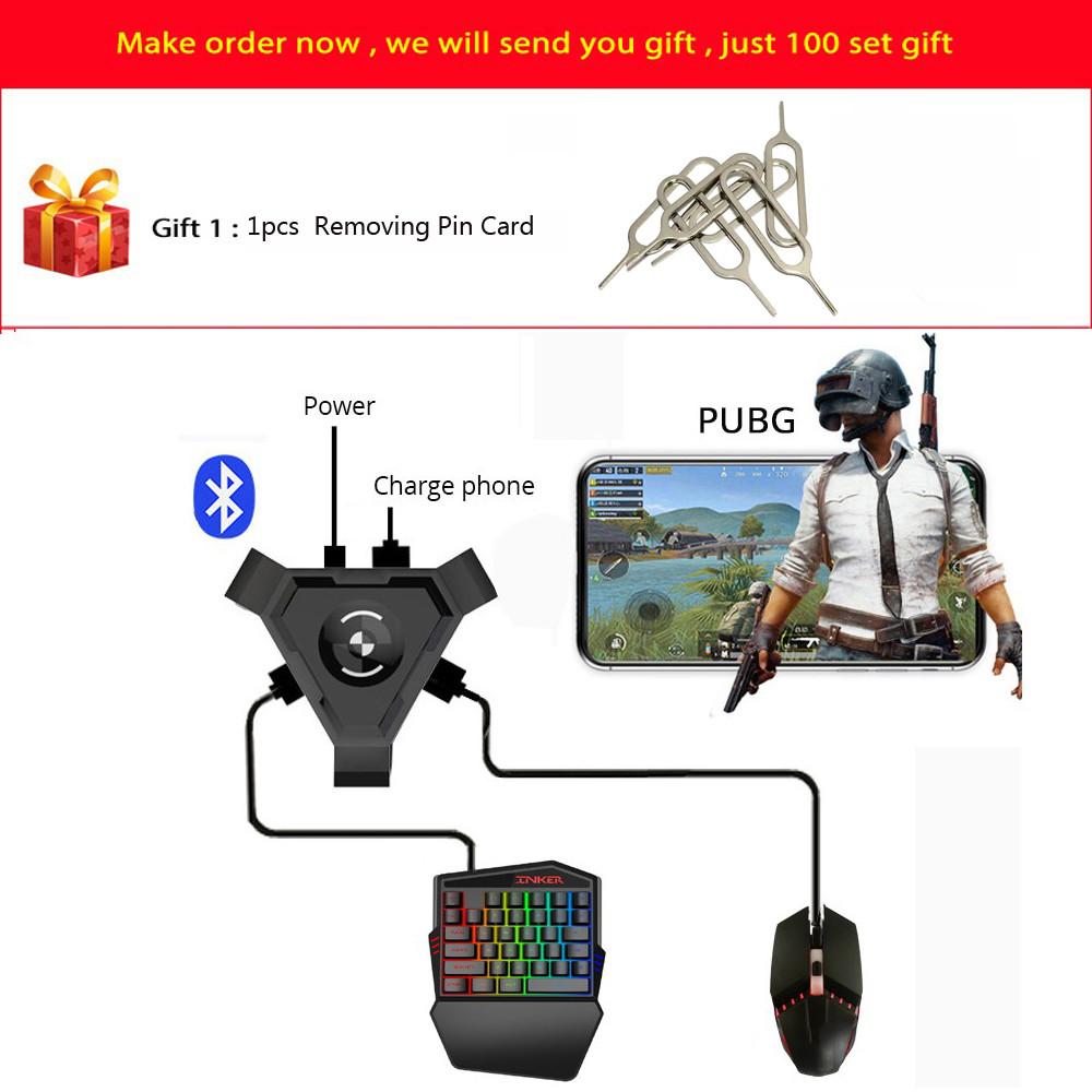 PUBG Di Động Điều Khiển Gamepad Bàn Phím Chuột Chuyển Đổi Cho Android Ios Điện Thoại IPAD Bluetooth 4.1 Bộ Chuyển Đổi Quà Tặng Miễn Phí