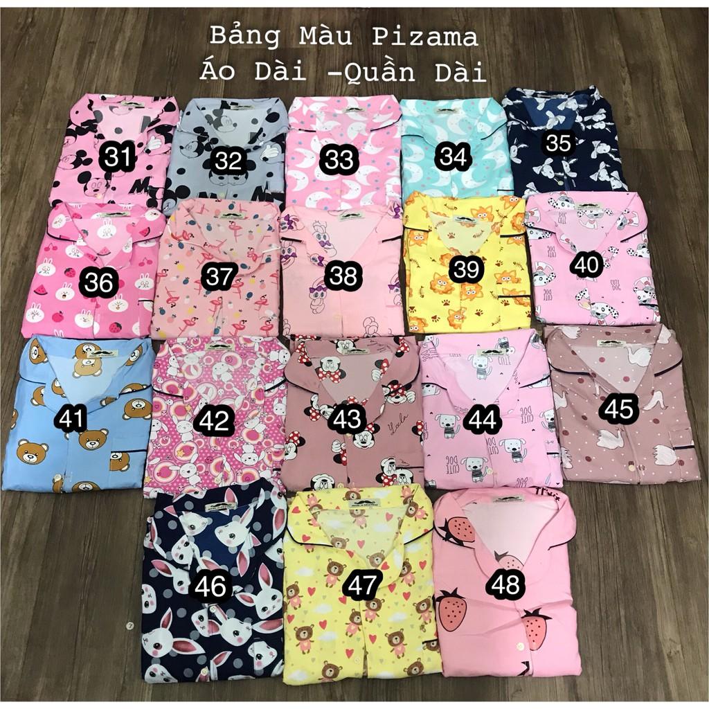 Bộ Pijama Dài Dài 49 Màu Hot 2018