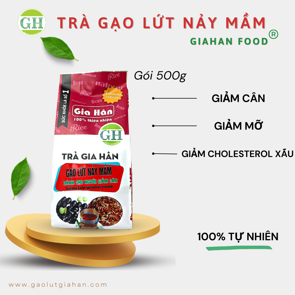 TRÀ GẠO LỨT GIẢM CÂN GIA HÂN , GIẢM MỠ 100% Thiên nhiên