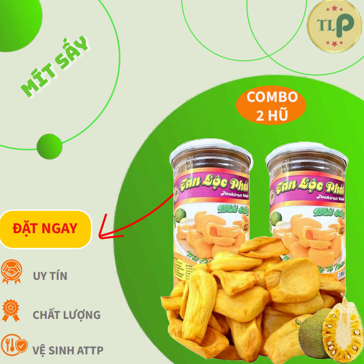 (COMBO 2 HŨ) MÍT SẤY GIÒN NGUYÊN CÁNH VỊ NGỌT TỰ NHIÊN THƯƠNG HIỆU TÂN LỘC PHÁT - MỖI HỘP 200G