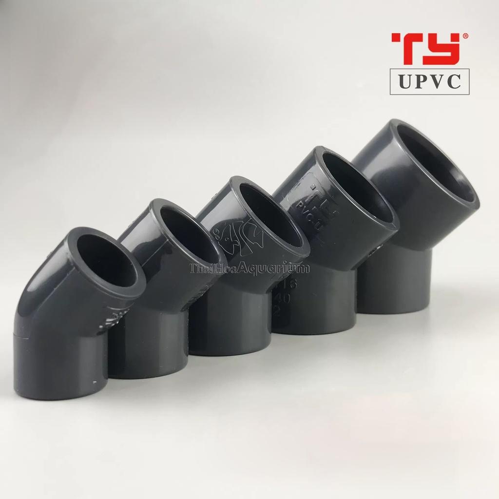 Chếch nhựa PVC 45 độ nhãn hiệu TY dùng cho bể cá cảnh