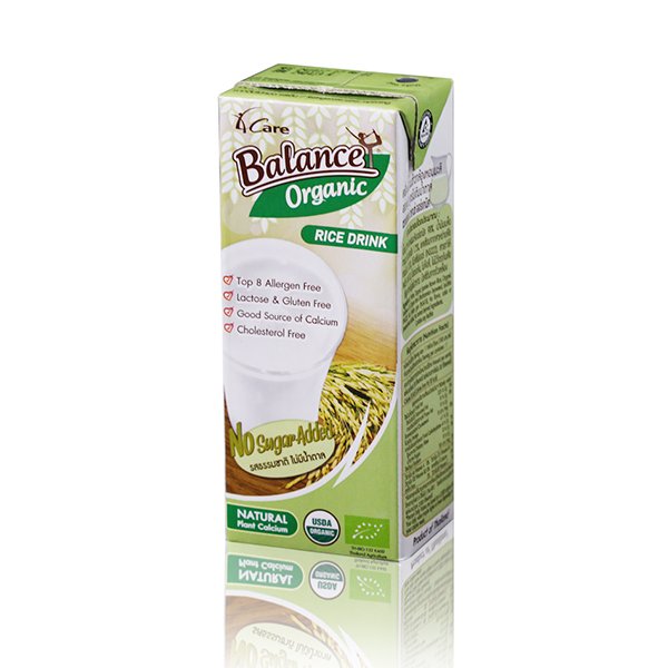Sữa gạo hữu cơ không đường 4CARE BALANCE ORGANINC 180ml