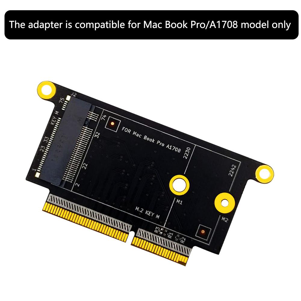 Thẻ chuyển đổi SSD sang giao diện M.2 NVMe M-key 2230/2242.Thay thế thẻ chuyển đổi SSD cho MacBook Pro A1708