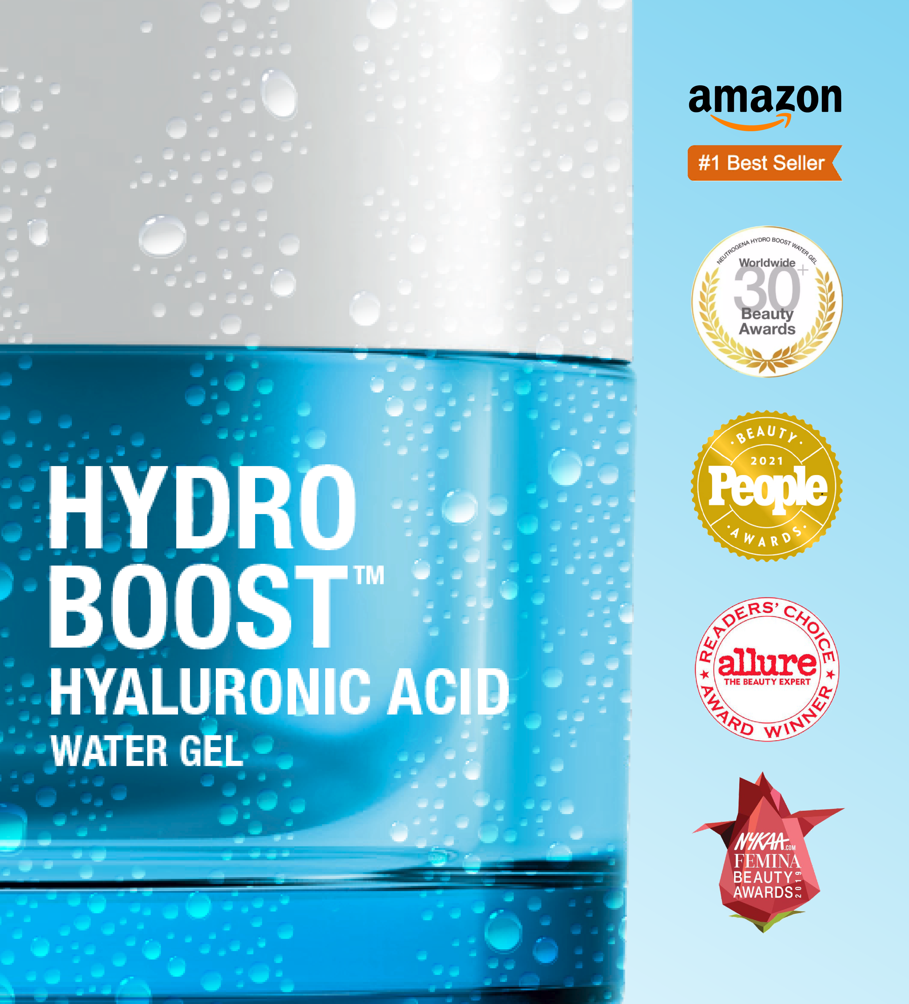 Bộ 2 Kem dưỡng cấp ẩm Neutrogena Hydro Boost Hyaluronic Acid Water Gel 50G