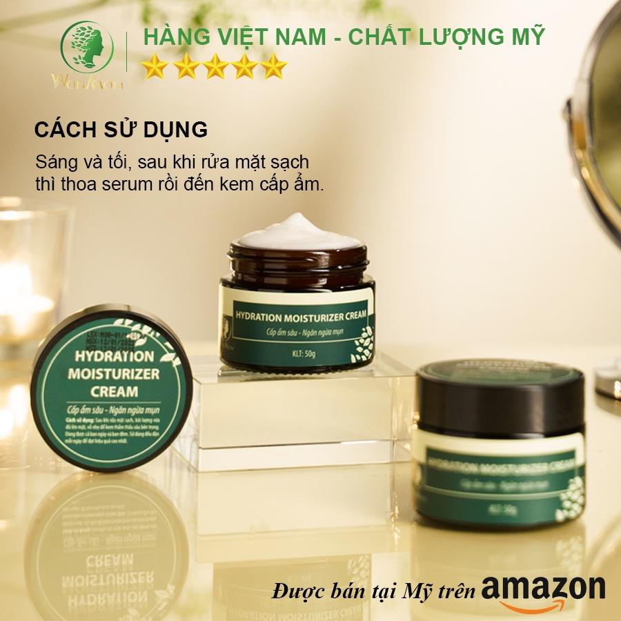 Kem cấp ẩm, dưỡng trắng da và ngăn ngừa mụn Wonmom 50g