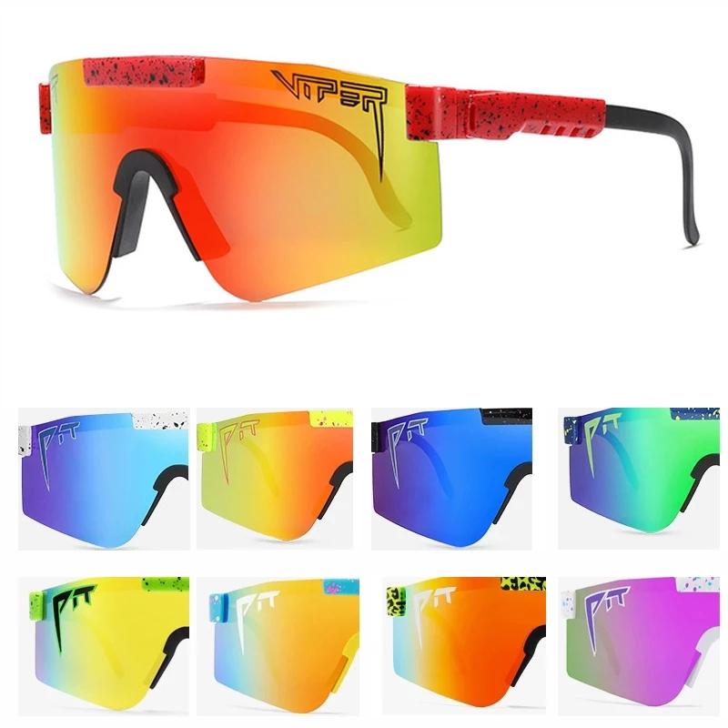 Hố Viper Cao Chất Lượng Kính Mát Phân Cực Phẳng Đầu Thể Thao Thời Trang Kính Mắt TR90 Khung Bạc Tráng Gương Ống Kính Kính