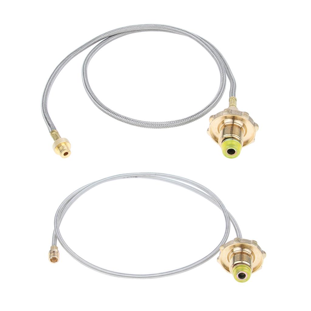 Camping Stove High-Pressure Propane Hose And Adapter For Flat Gas Tank