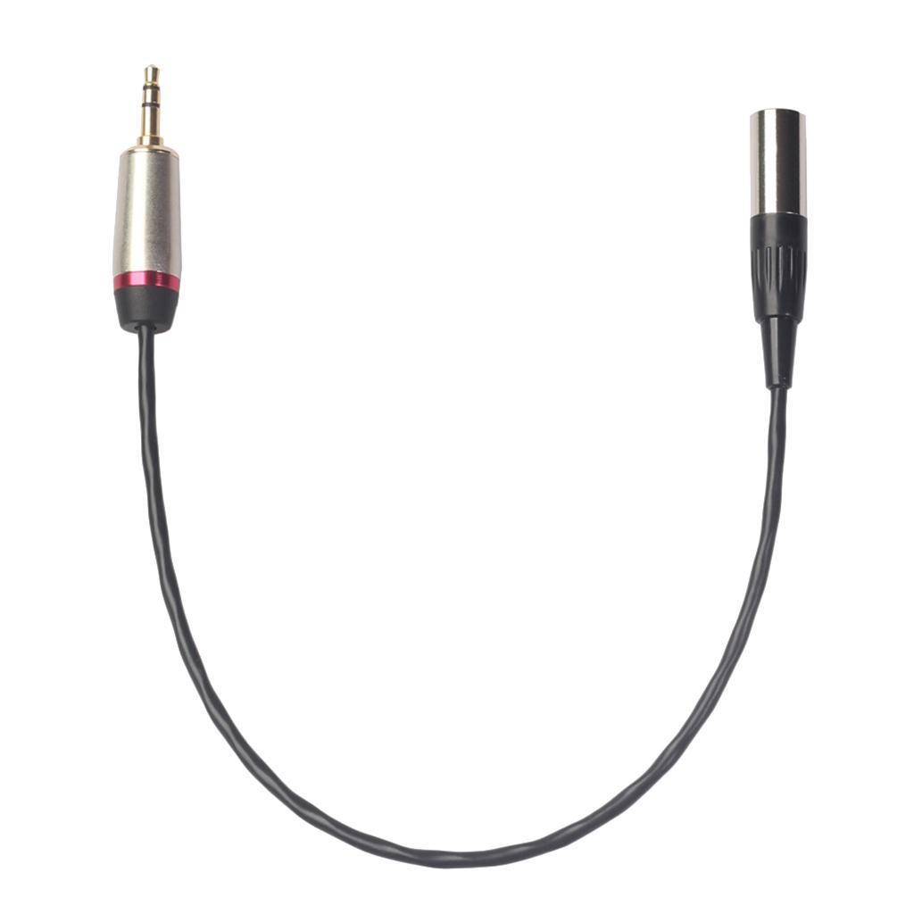 3.5mm Male to XLR Male Cable TRS 3Pin Stereo Audio Transfer Line Black 0.3m