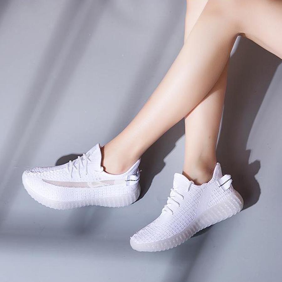 GIÀY THỂ THAO NỮ VẢI MỀM FULL TRẮNG