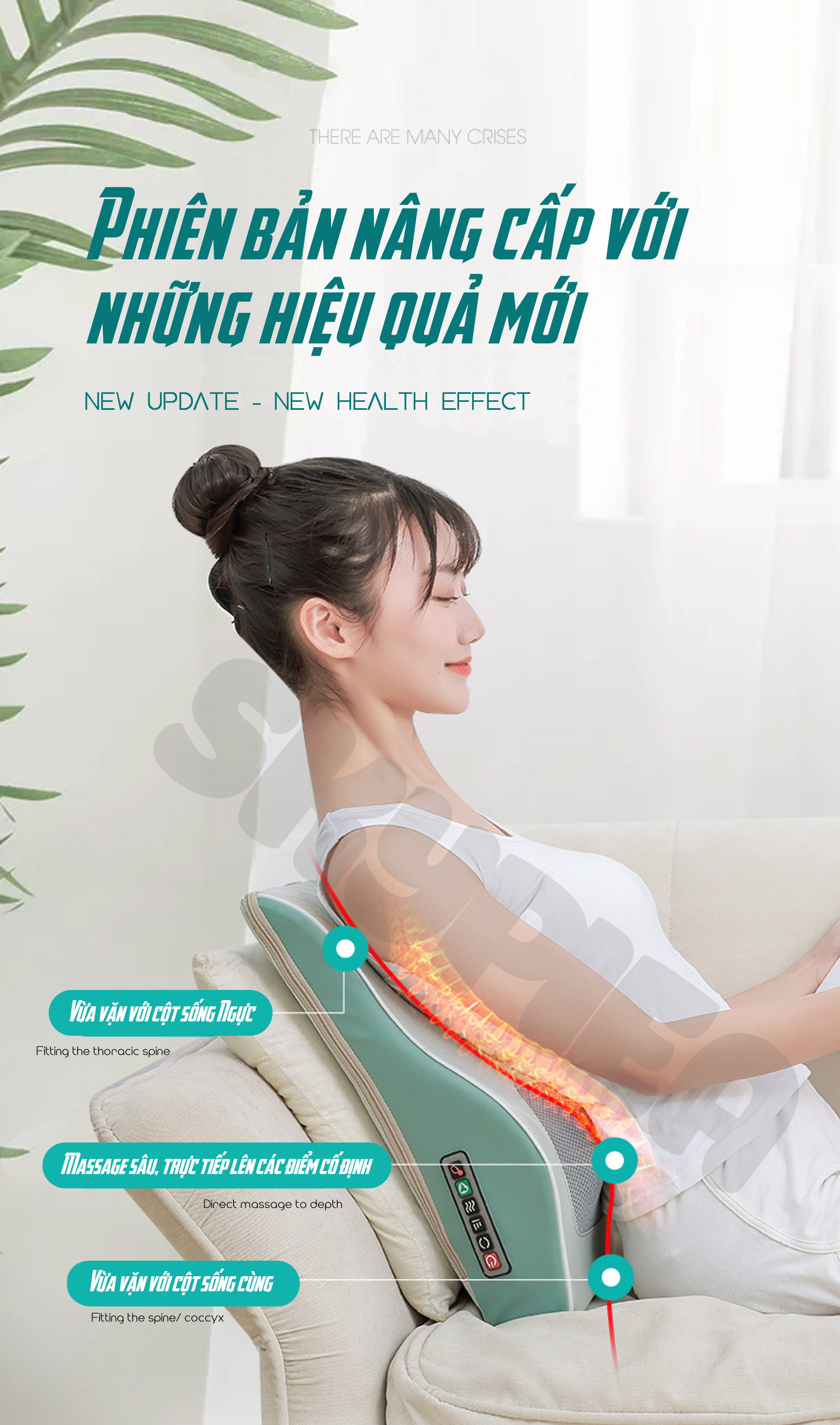 Gối Massage Hồng Ngoại - Đệm Gối Massage Kiêm Tựa Lưng 16 bi - Sử Dụng Pin Sạc - Mát Xa Cổ, Vai, Gáy