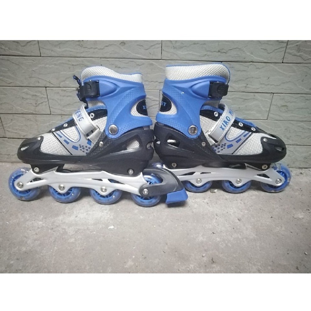 Giầy trượt patin bánh phát sáng Giày patin cho bé Màu xanh size L