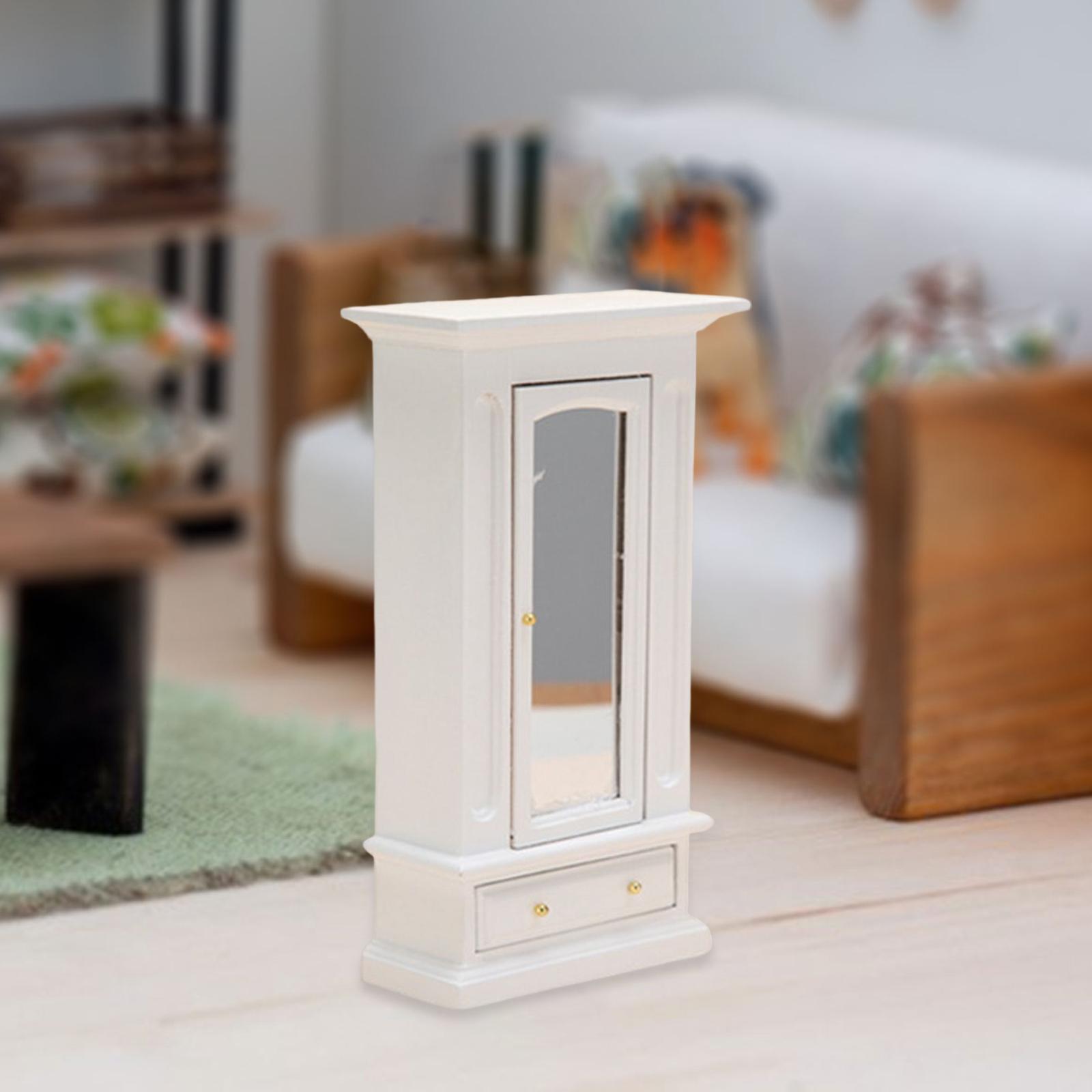 1:12 Dollhouse Wardrobe Storage Stand Model Wooden Model Accessory