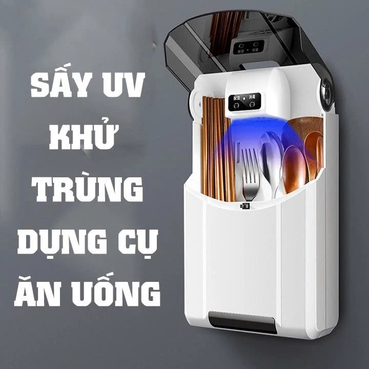 Máy Sấy Khử Khuẩn Đũa Thìa Thông Minh – Sạch Sẽ Từng Chiếc, Loại Bỏ 99% Vi Khuẩn