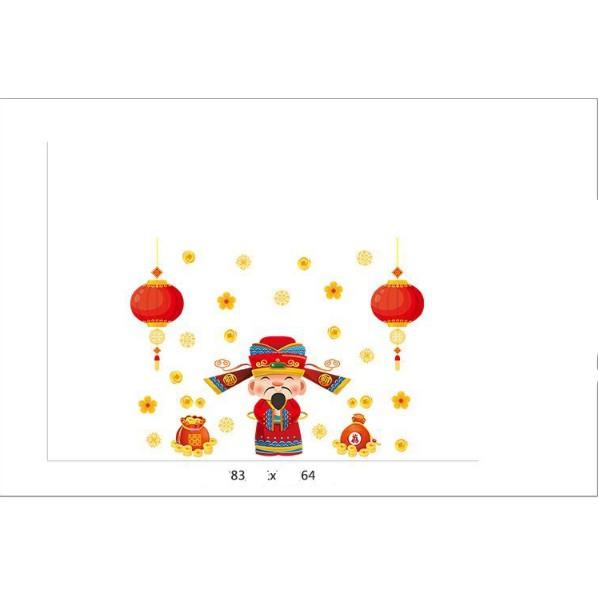 Decal trang trí tết - THẦN TÀI phát lộc đầu năm