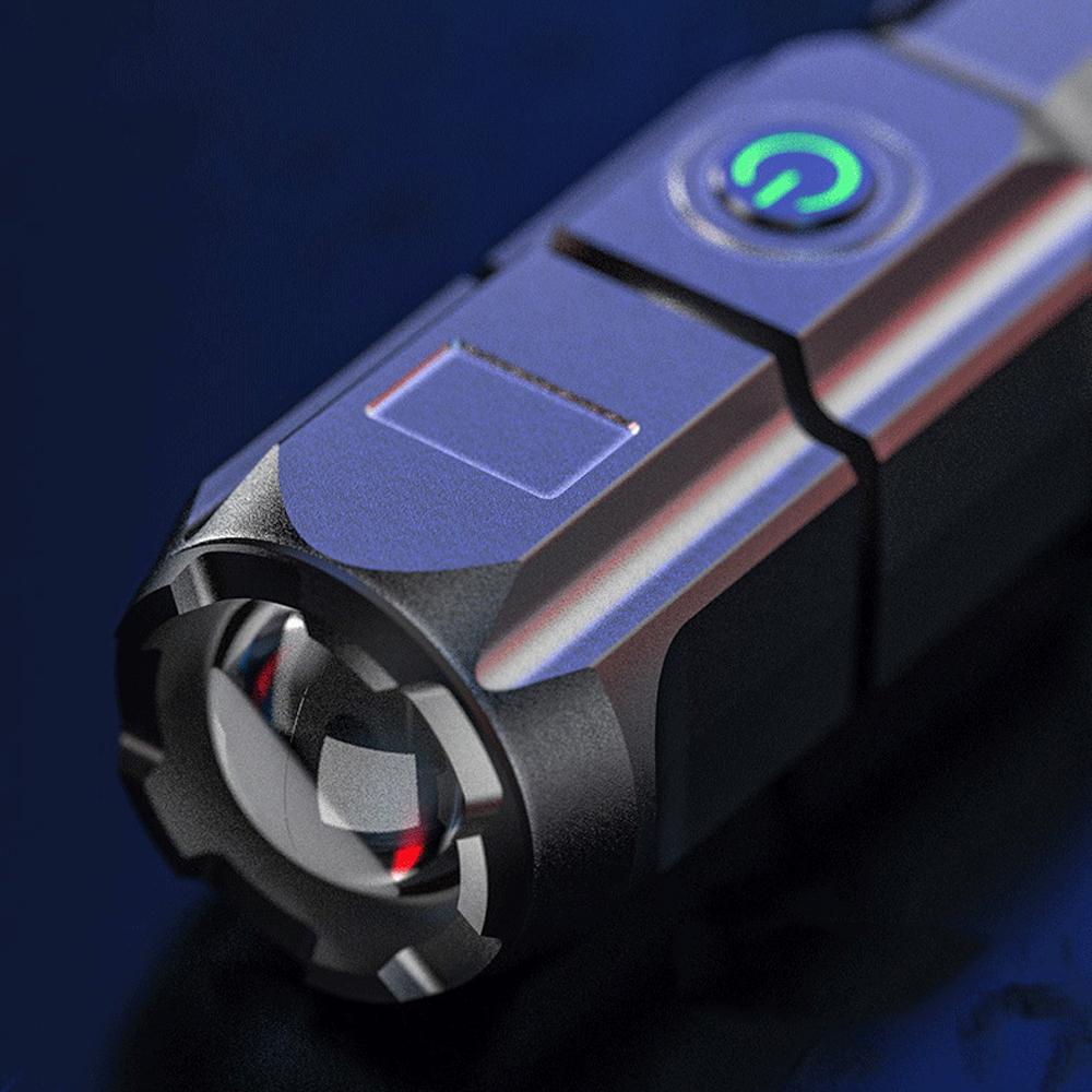 LED Rechargeable Flashlight Mini Handheld Zoomable Flashlight High Lumen Camping Light with 3 Light Modes for Emergency and Outdoor Use