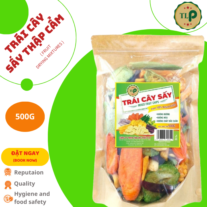 TRÁI CÂY SẤY THẬP CẨM GIÒN NGON TÂN LỘC PHÁT - bịch 500G