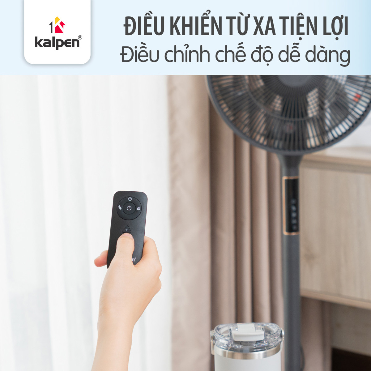 Quạt tuần hoàn không khí 360 độ Kalpen F12 7 cánh - Hàng chính hãng