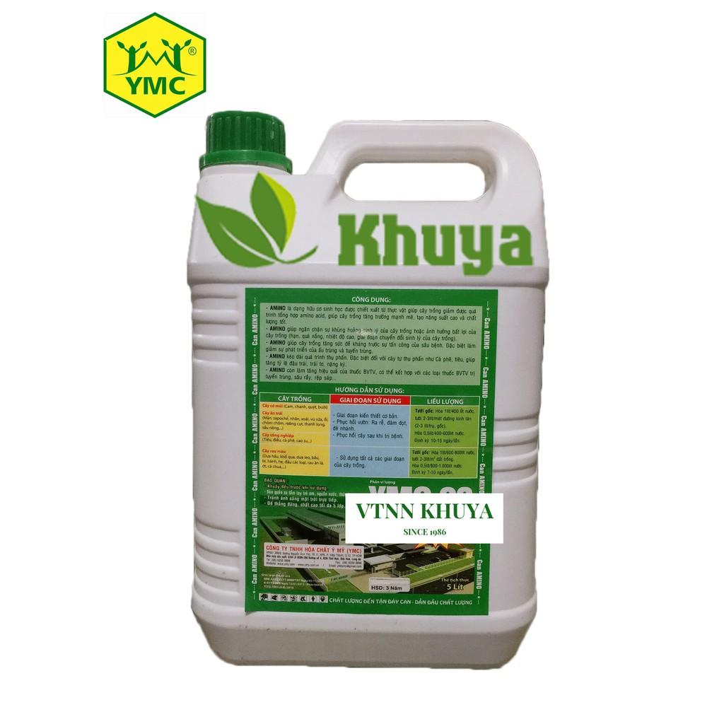 Can Phân bón vi lượng Can Amino Ý Mỹ YMC 08 Giúp Ra rễ Đâm chồi Đẻ nhánh Đậu trái 5 lít