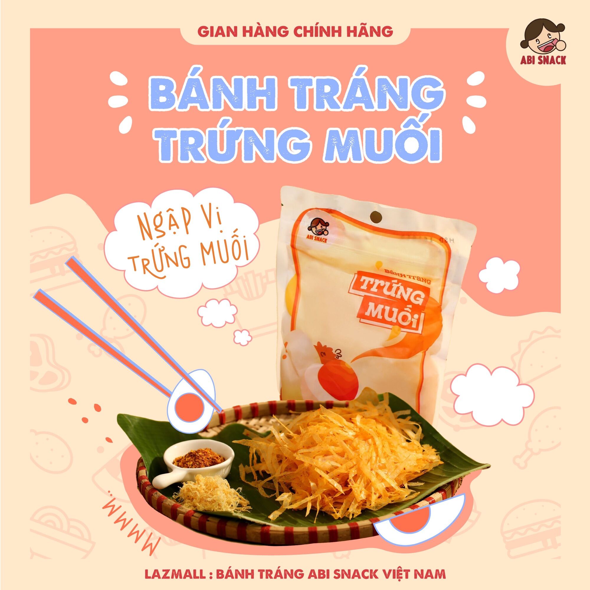 Bánh Tráng Abi Vị Trứng Muối ABI SNACK