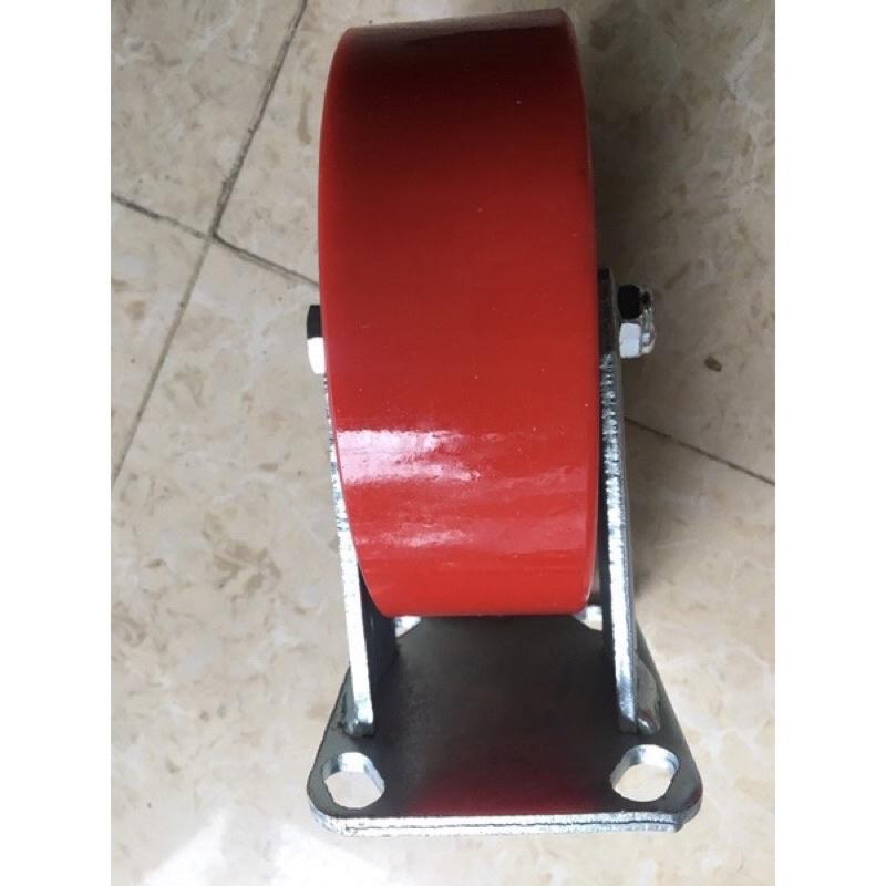 Bánh xe PU 100mm càng dày 5mm lõi gang đúc siêu bền