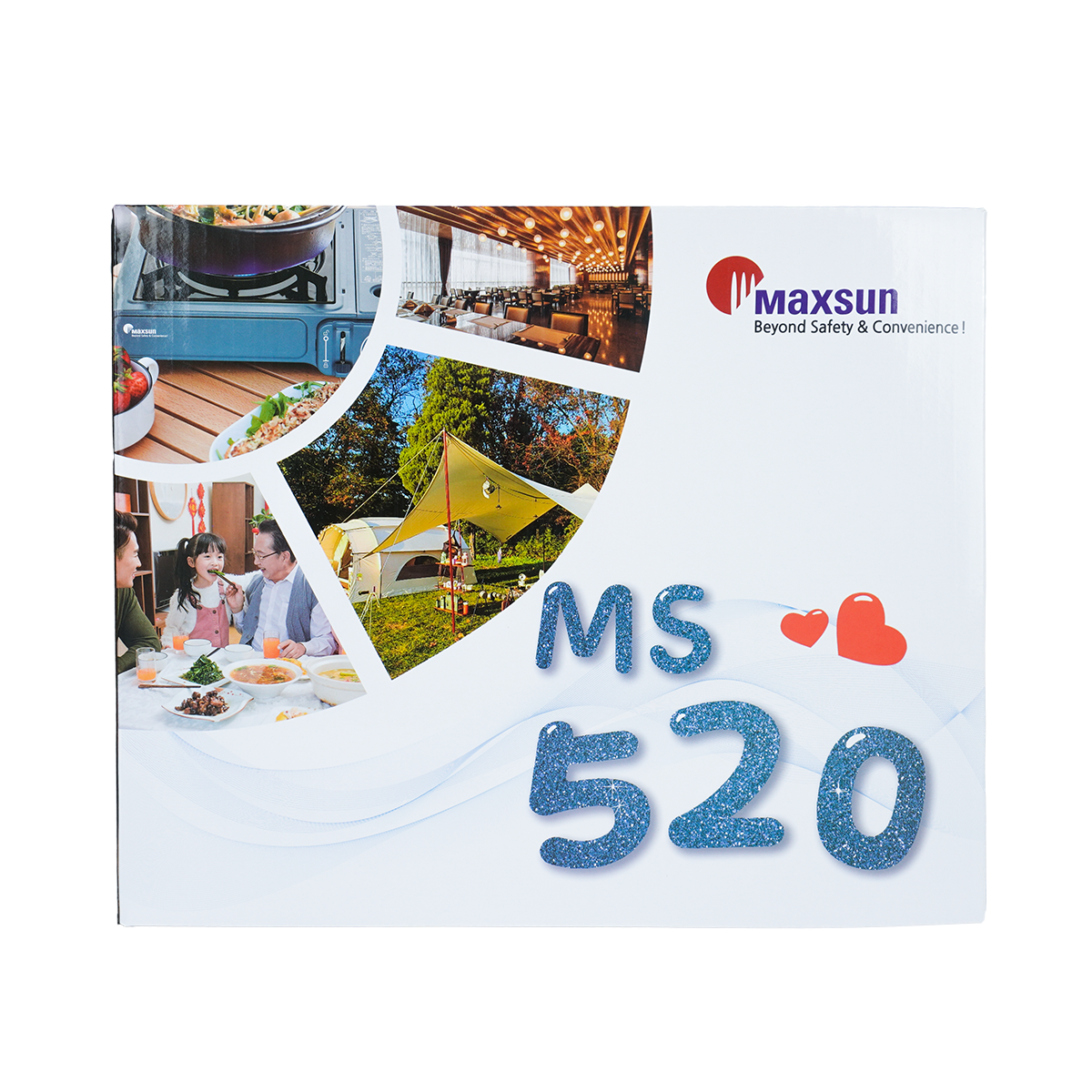 Bếp Ga Mini Maxsun MS-520 - Công Suất 2200W, Phủ Sứ Cao Cấp -Hàng chính hãng - Bảo hành 12 tháng