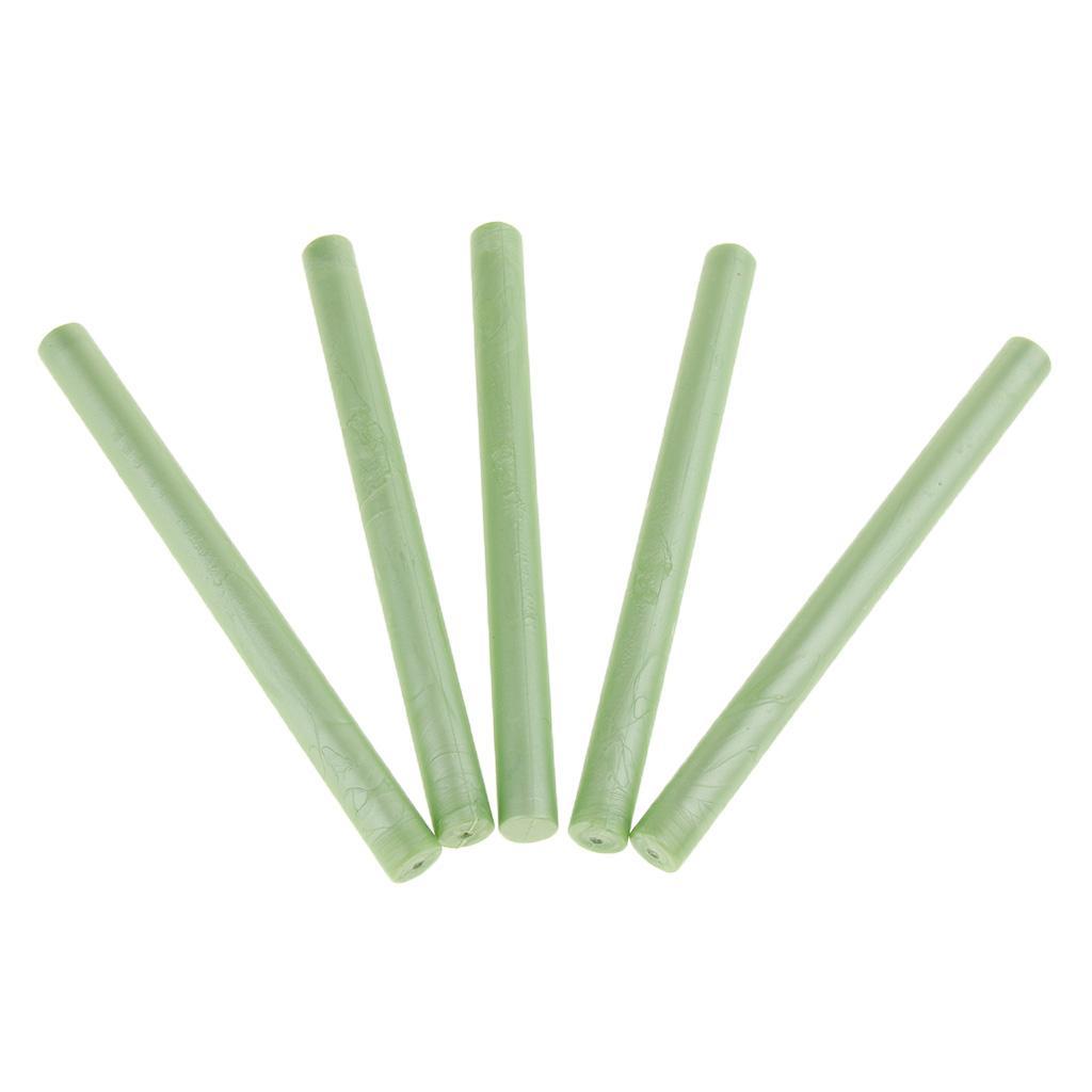 15xSealing Wax Sticks Flexible Glue Gun Sealing Wax for Wedding Green_1