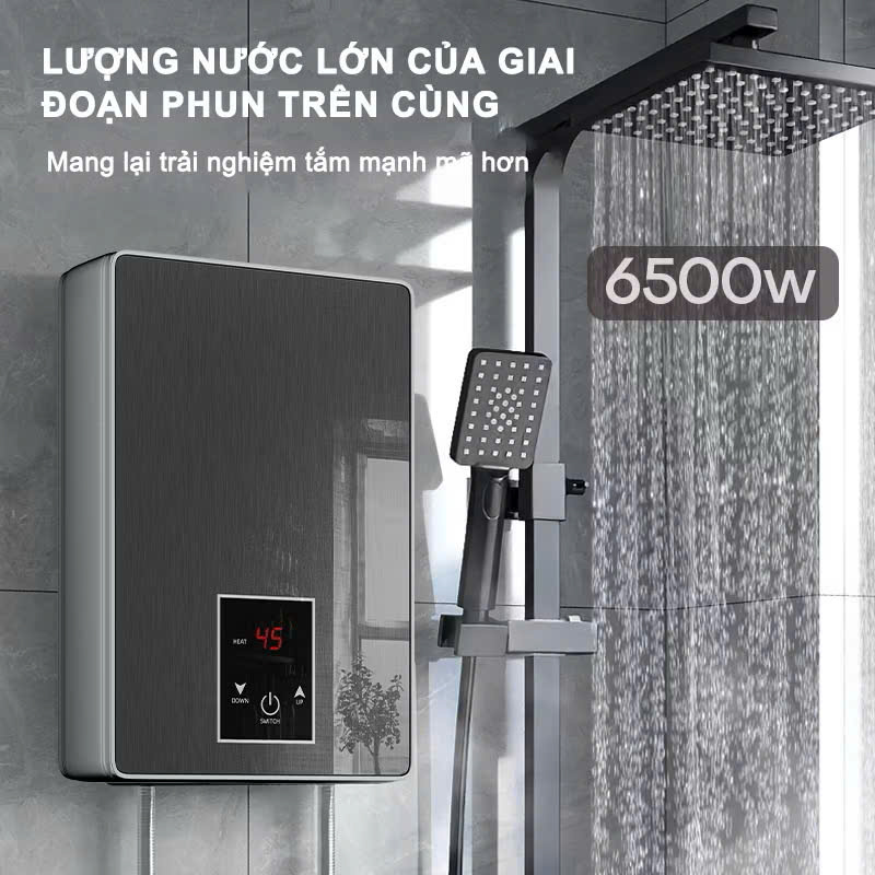 Máy Nước Nóng Trực Tiếp Cảm Ứng LCD – Chống Giật An Toàn, Cảm Biến Nhiệt Thông Minh, Kèm Vòi Sen Cao Cấp