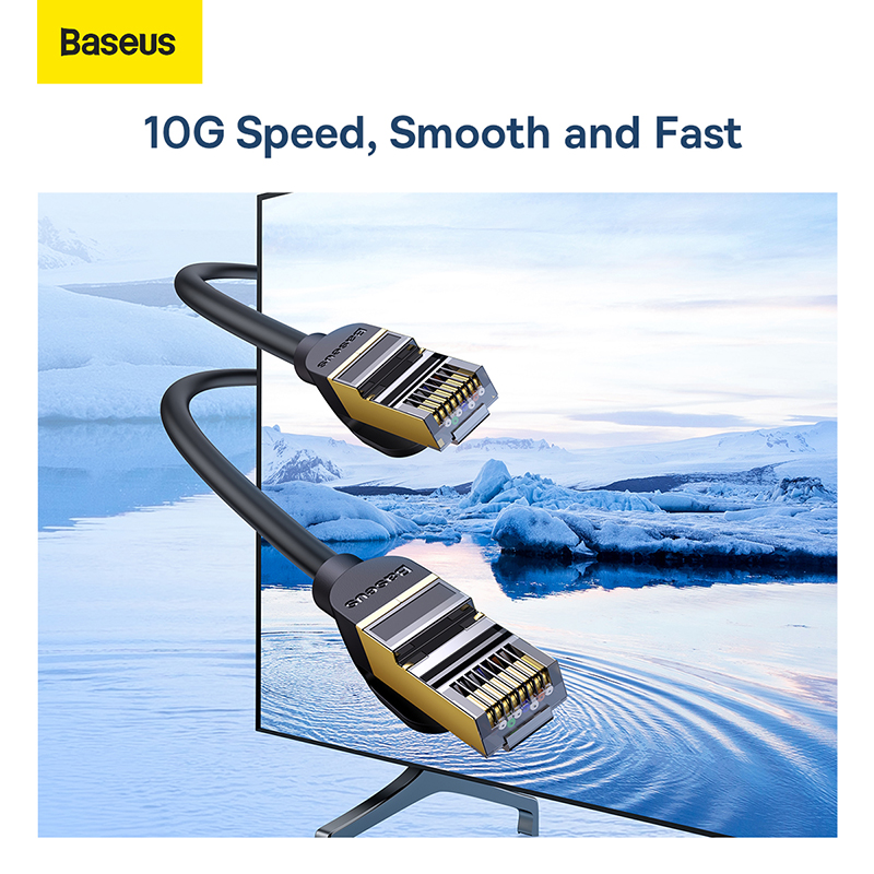 Cáp Mạng 2 Đầu LAN Baseus High Speed 7 types of RJ45 10Gigabit network cable (round cable) - Hàng chính hãng