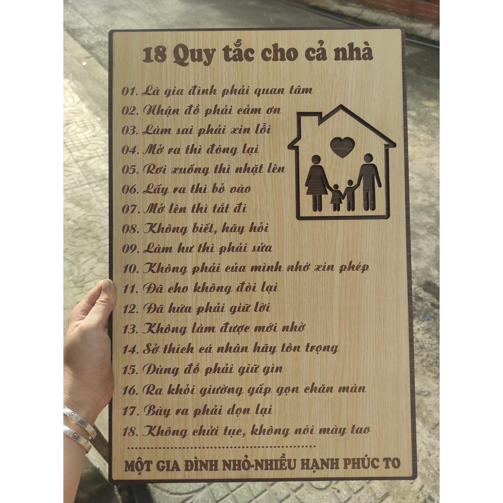 XẢ KHO - 9 Bảng Gỗ Quy Tắc Hạnh Phúc, Tranh Treo Tường Gia đình, Những Quy Tắc Để Con Có Cuộc Sống Hạnh Phúc