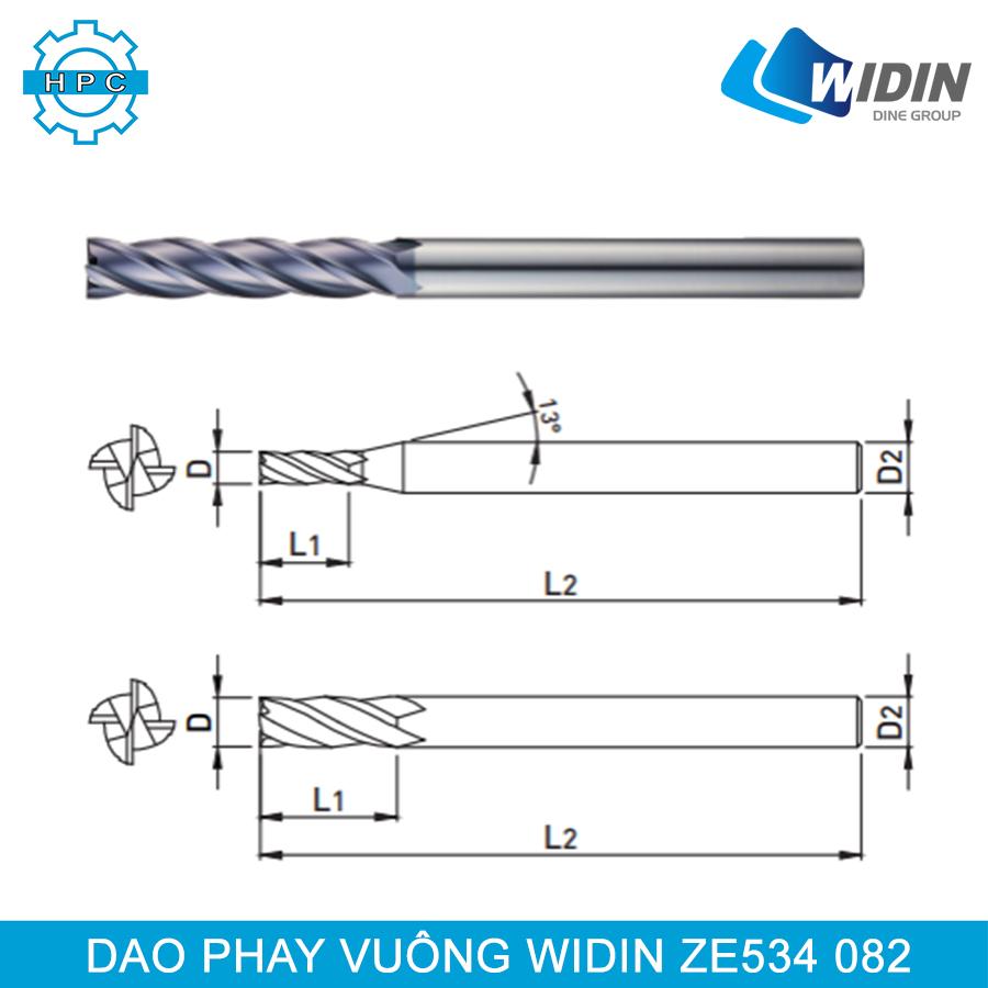 Dao phay vuông Widin ZE534 082