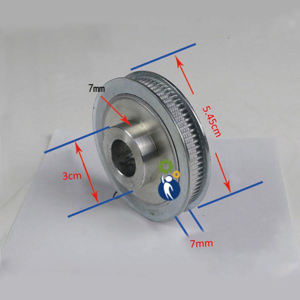 Buly, Puly, Pulley Trục 12mm - 80 Răng, sử dụng với dây đai 2GT-6mm