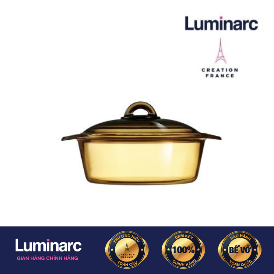 Nồi thuỷ tinh 1L Luminarc Blooming Amberline - LUBLH6721