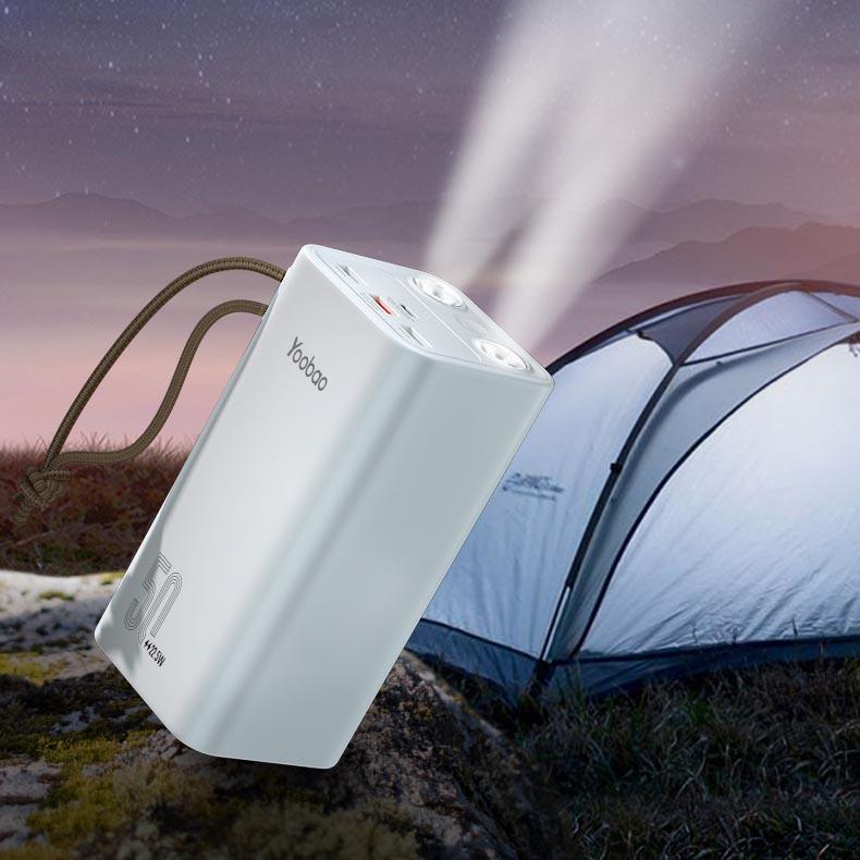 [HÀNG CHÍNH HÃNG] Pin Sạc Dự Phòng Yoobao H5 50000mAh - Tích Hợp đèn Pin Siêu Sáng - Sạc Nhanh Cho điện Thoại - Màu đen