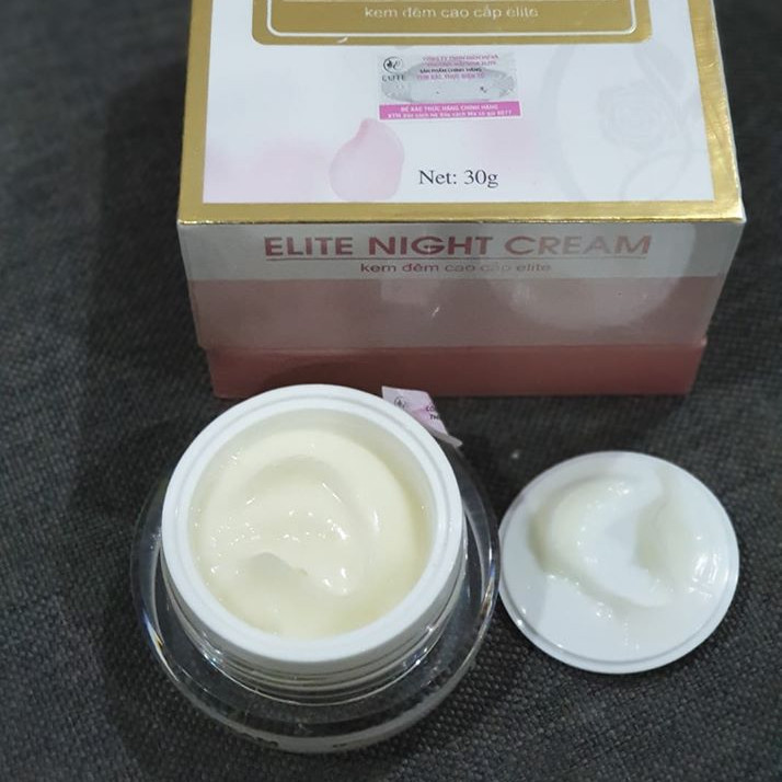 Kem Đêm Elite Night Cream - 30 Gram - Hàng Chính Hãng - Dưỡng Trắng Căng Bóng - Chống Lão Hóa Cải Thiện Sức Sống - Tạo Nên Làn Da Khỏe Mạnh Săn Chắc.