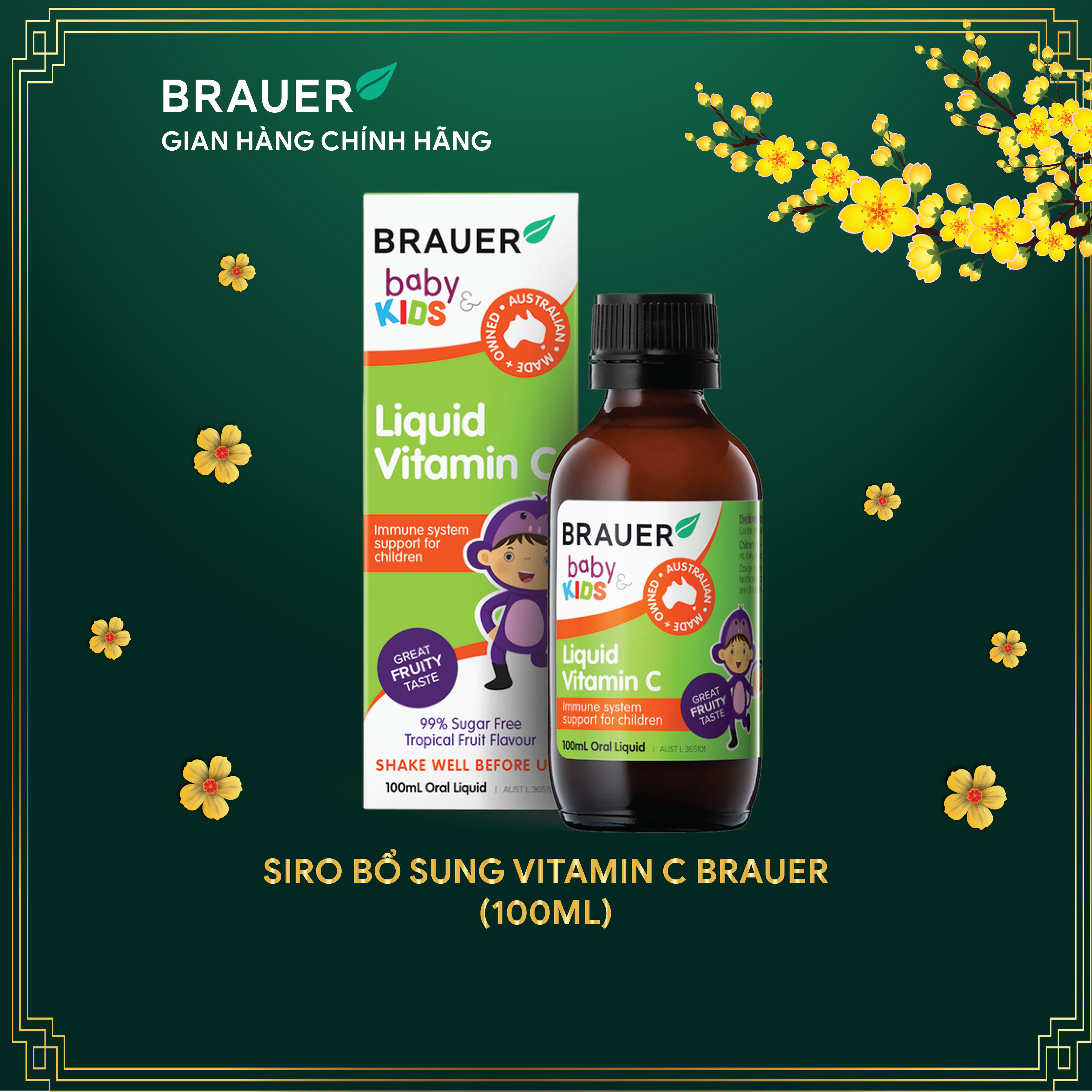 Brauer Vitamin C dạng lỏng 100ML