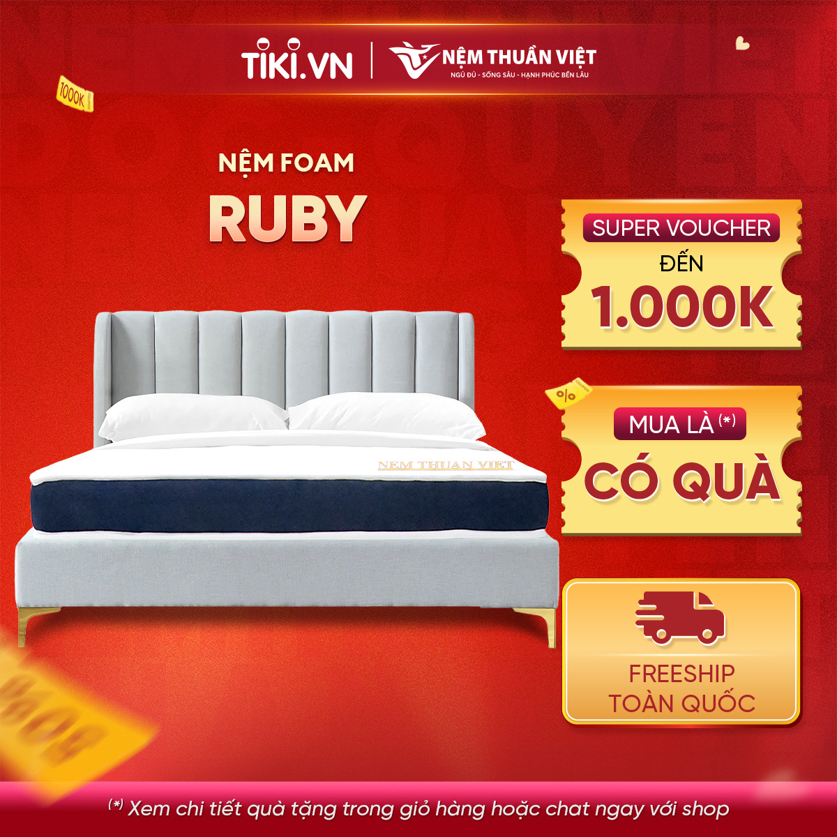 - Nệm Foam Thuần Việt Ruby