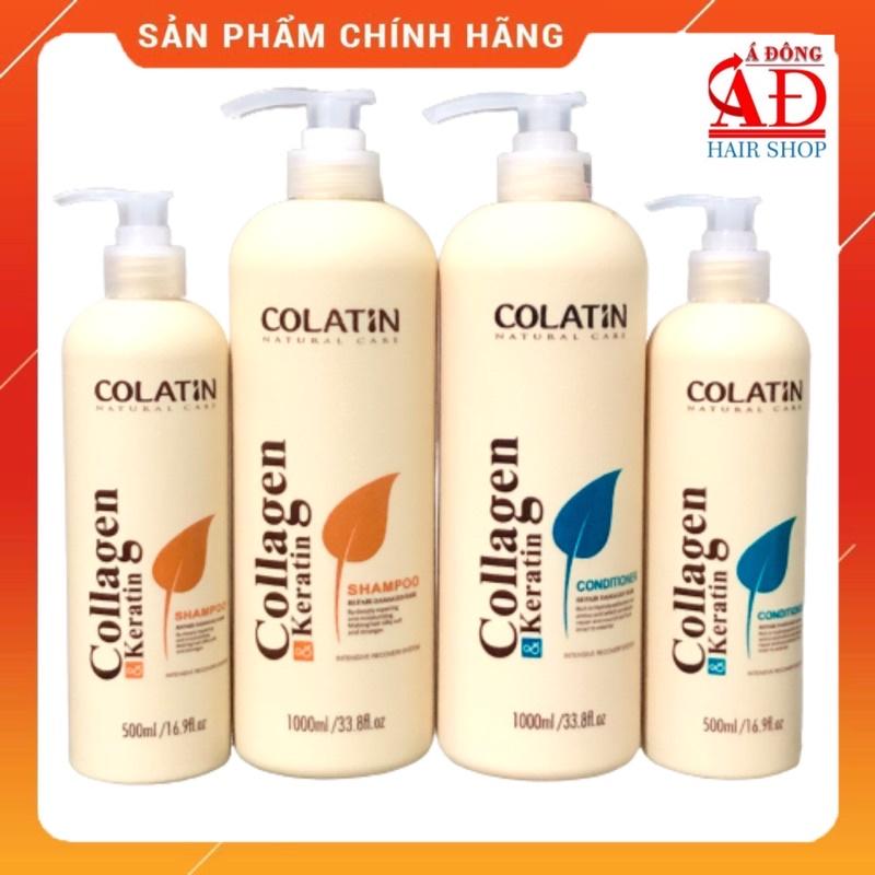 DẦU GỘI XẢ Ủ DƯỠNG TÓC COLATIN TINH CHẤT TƠ TẰM CHÍNH HÃNG CTY XUÂN THÌ